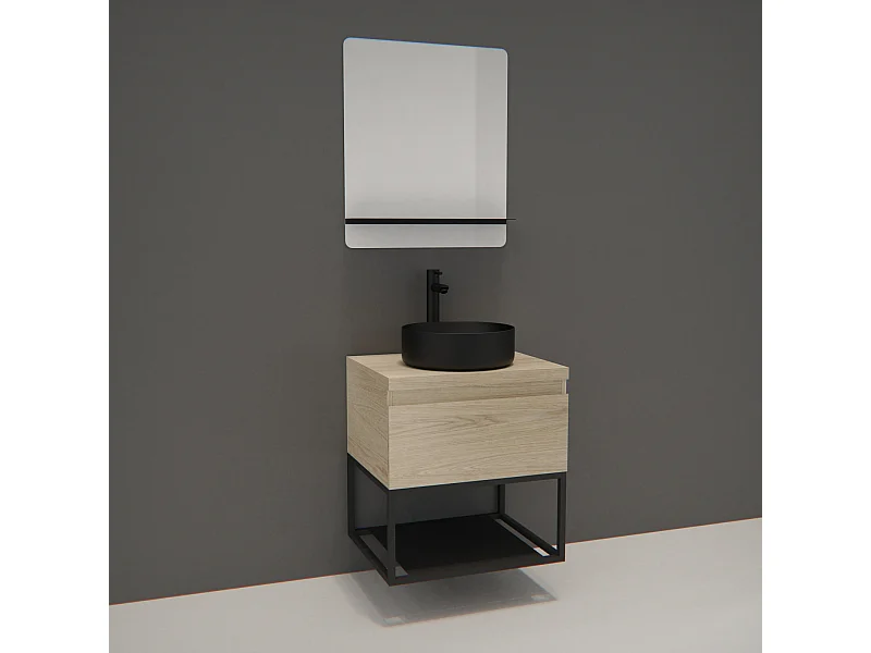 Enkele unit + wastafel + WILL spiegel