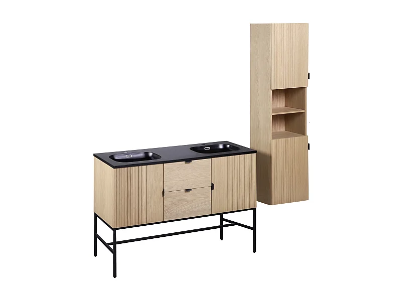 Doppelspüle + Füße + STUDIO-Säule