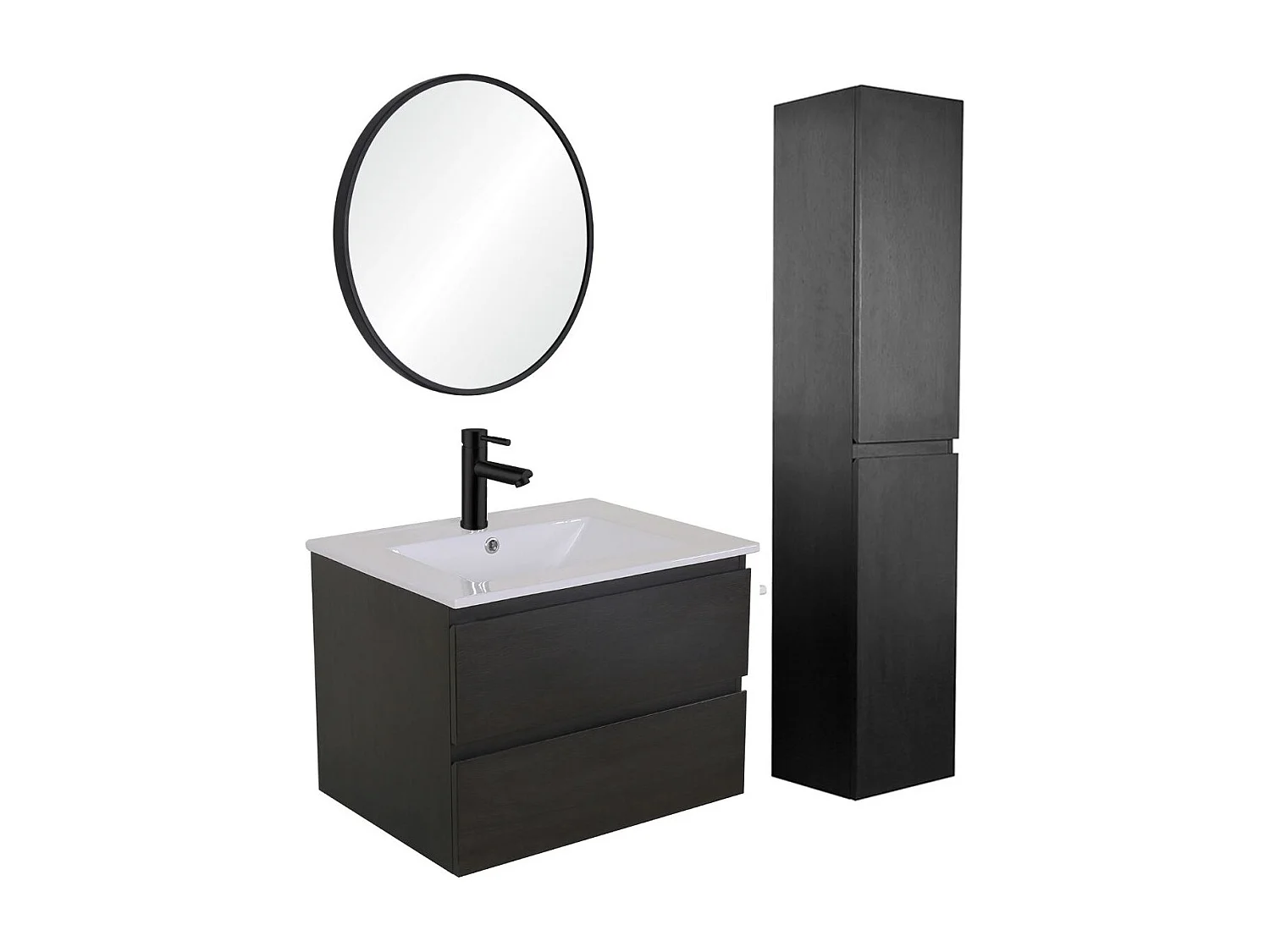 Mobile semplice + rubinetto + specchio + colonna SORRENTO