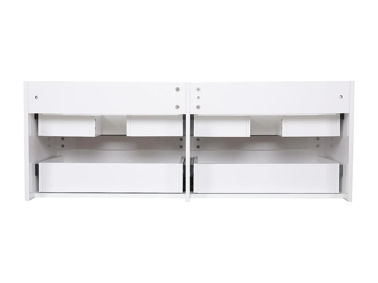 Meuble double vasque 120cm SORRENTO Blanc + colonne