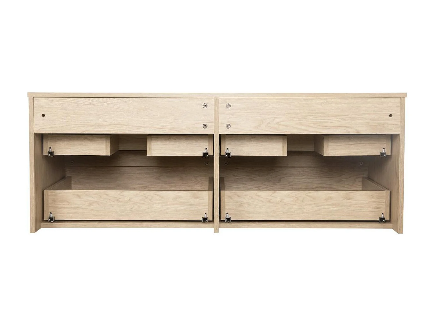 Ensemble double vasque suspendu 120cm avec plan bois, vasques, robinets, miroirs et colonne