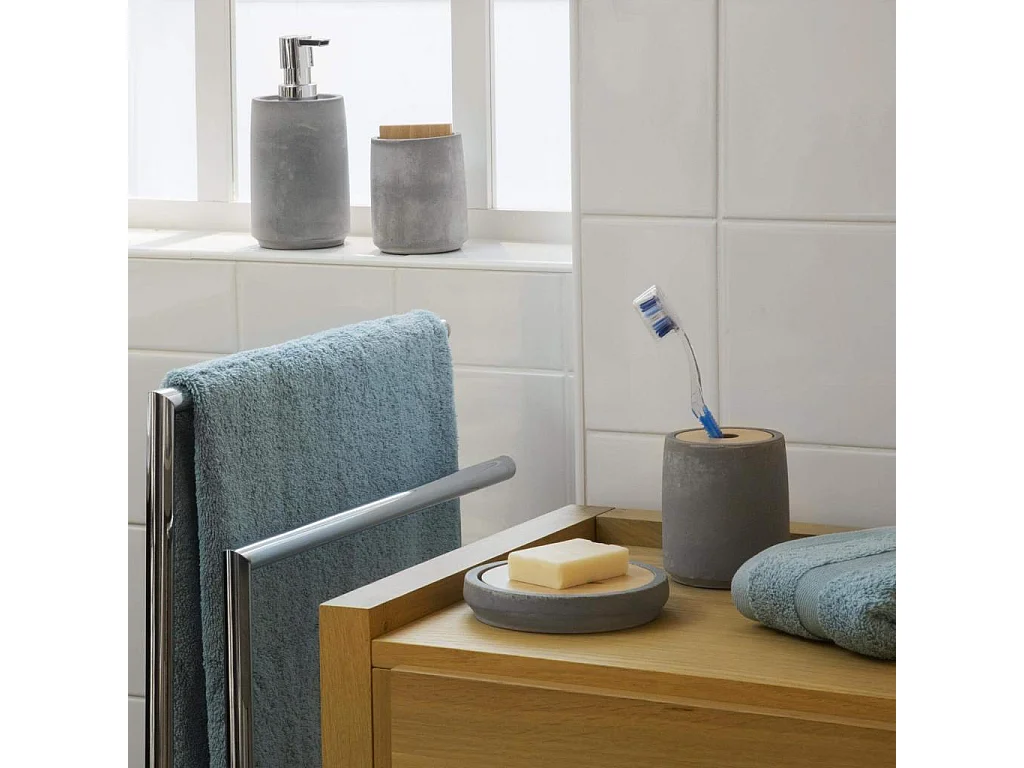 Habitat - Distributeur de savon en béton - Gris - Foam