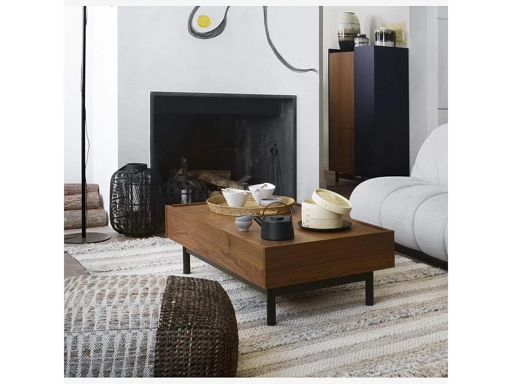 Habitat - Bol de nouilles avec baguettes en porcelaine - 8 cm - Blanc (Lot de 4) - Jersey