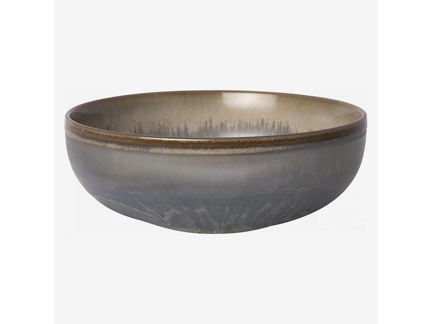 Habitat - Bol en grès - 17,5 cm - Bleu et marron - Asta