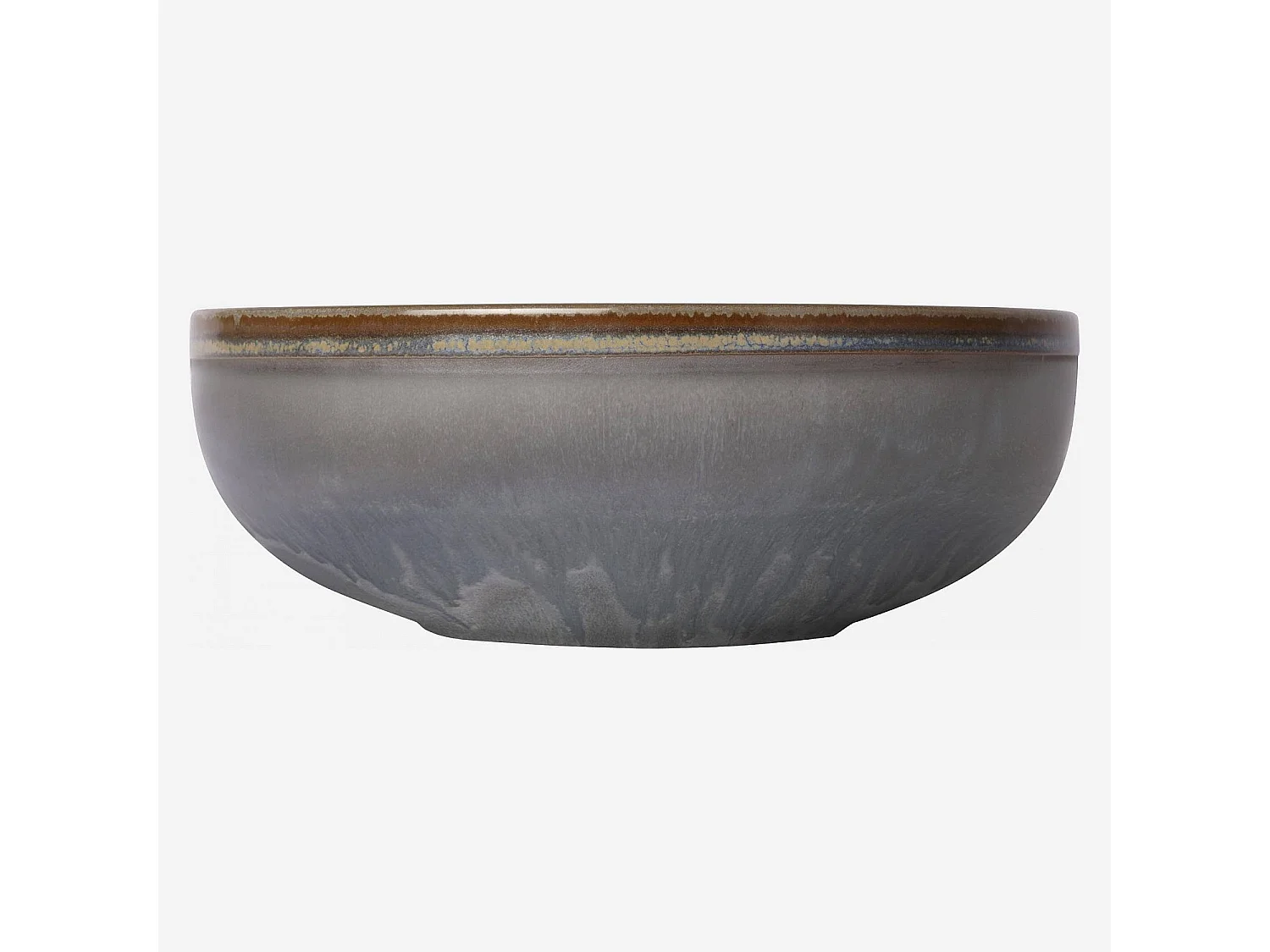 Habitat - Bol en grès - 17,5 cm - Bleu et marron - Asta