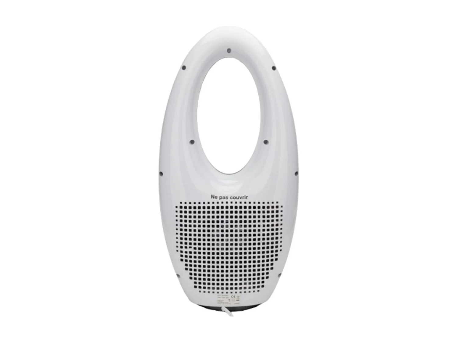 Ventilateur colonne Blanc silencieux et oscillant - 60W - Télécommande 3 vitesses - Voltman