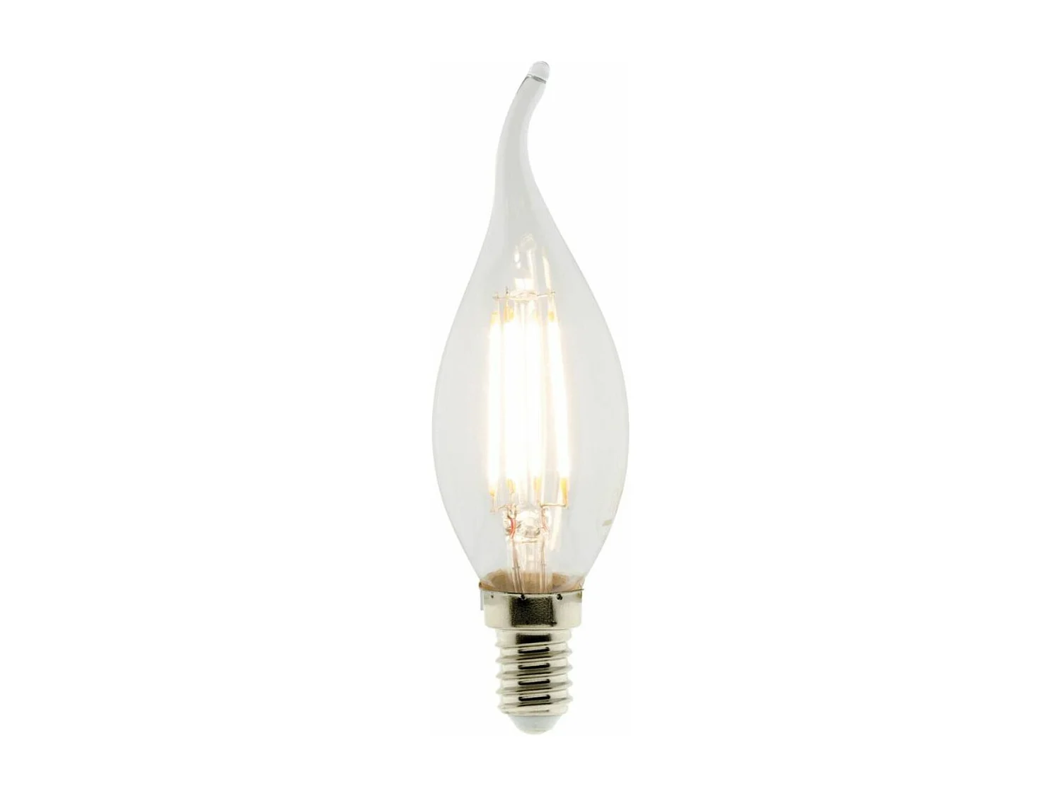 Ampoule déco flamme filament LED E14 3W - Blanc chaud - 470lm 2700K  - Zenitech