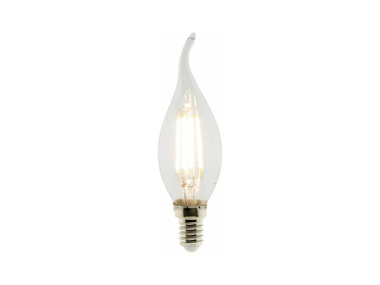 Ampoule déco flamme filament LED E14 3W - Blanc chaud - 470lm 2700K  - Zenitech