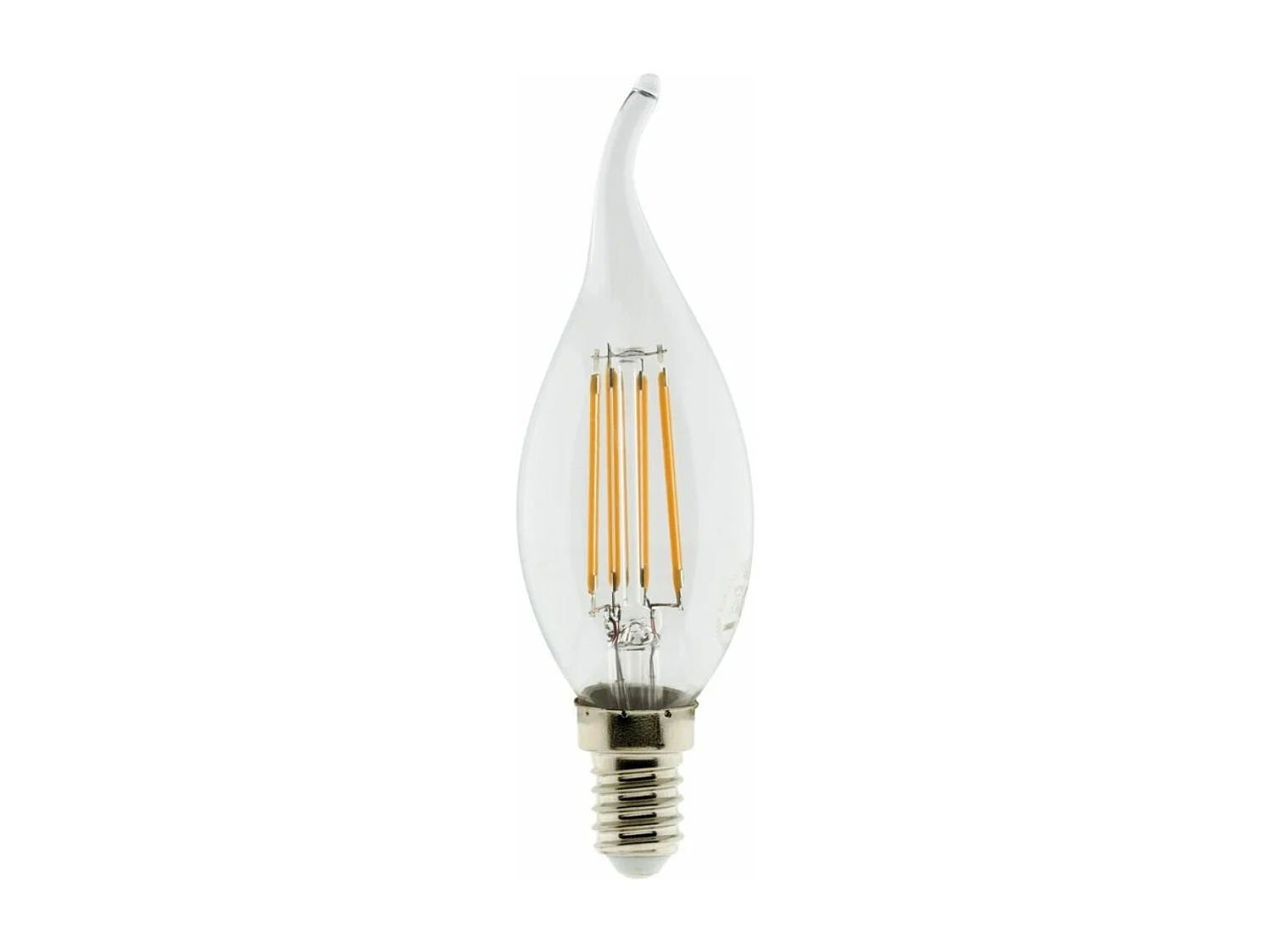 Ampoule déco flamme filament LED E14 3W - Blanc chaud - 470lm 2700K  - Zenitech