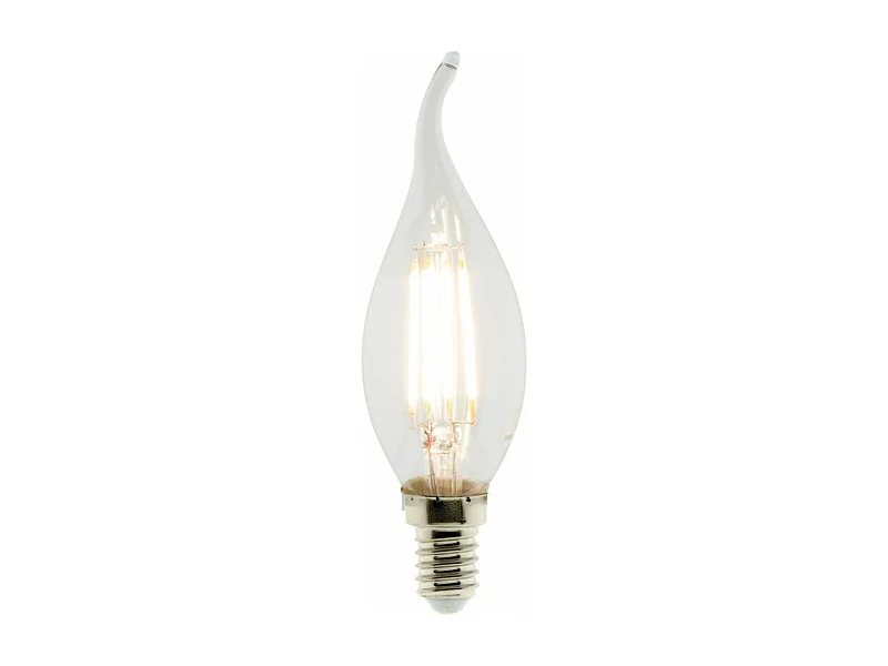 Ampoule déco flamme filament LED E14 3W - Blanc chaud - 470lm 2700K  - Zenitech