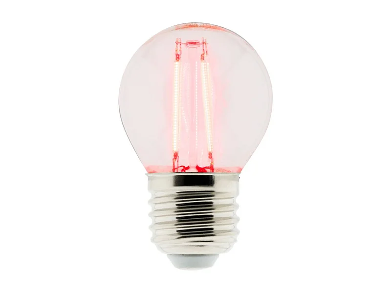 Ampoule LED déco filament Rouge 3W E27 sphérique - Elexity - Zenitech