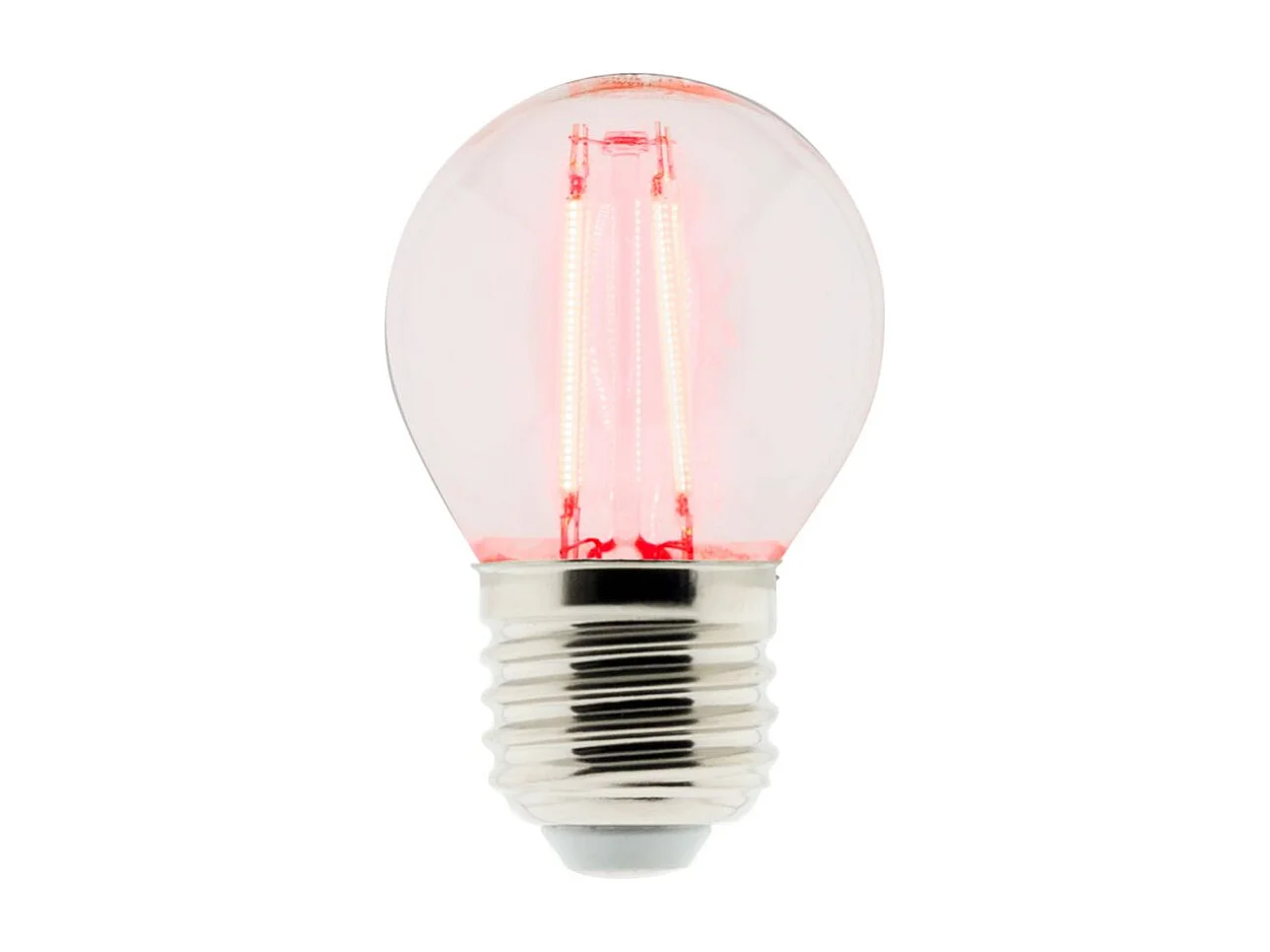 Ampoule LED déco filament Rouge 3W E27 sphérique - Elexity - Zenitech