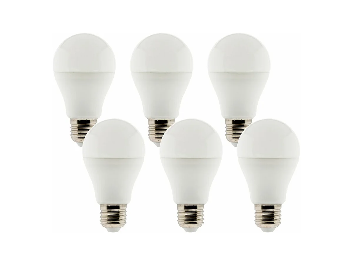 Pack de 6 ampoules LED 6,6W E27 Standard - Zenitech