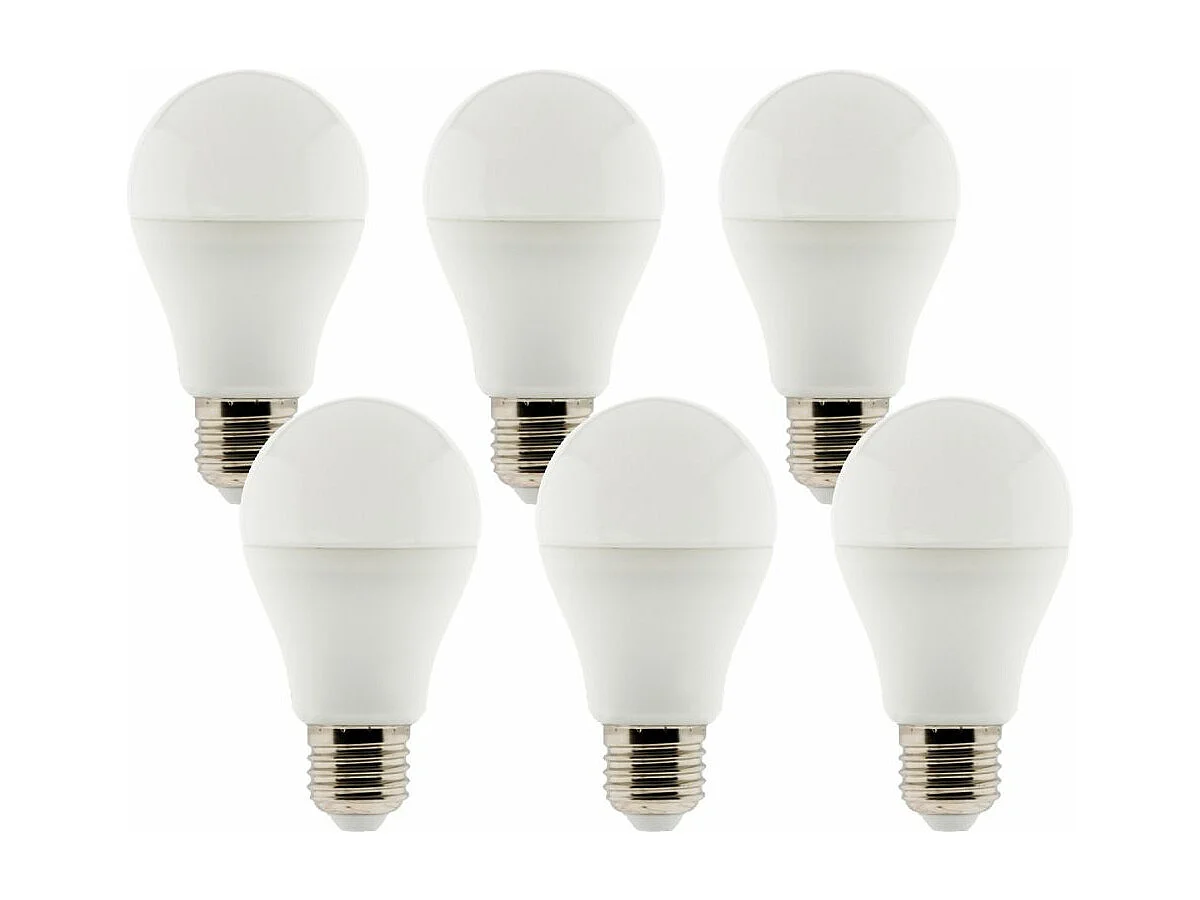 Pack de 6 ampoules LED 6,6W E27 Standard - Zenitech