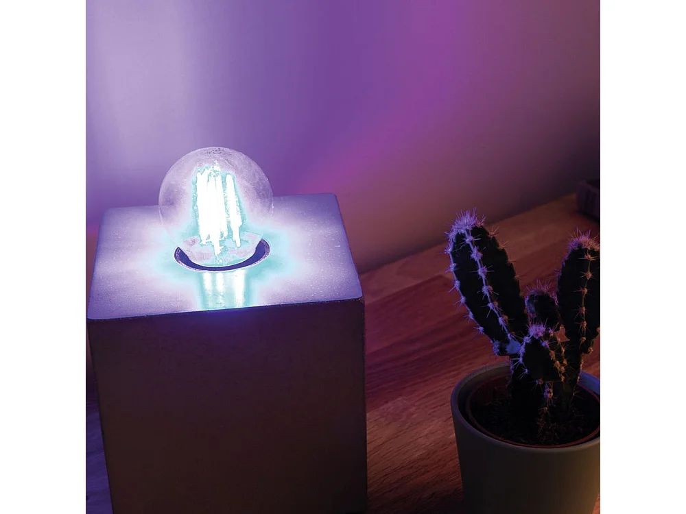 Pack de 3 ampoule LED déco filament - Bleu 3W E27 sphérique - Zenitech