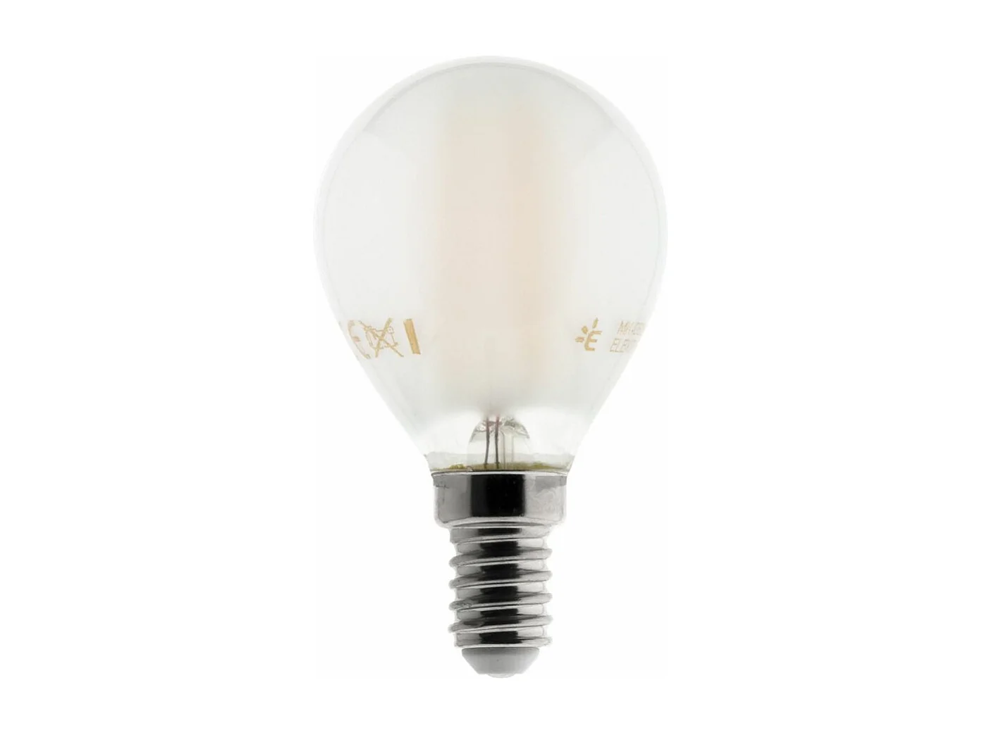 Ampoule déco e filaments LED sphérique E14 4W - Blanc chaud - 400lm 2700K  - Zenitech