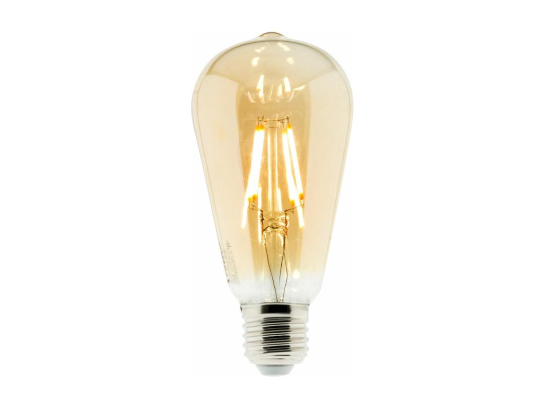 vente unique Ampoule déco filament LED ambrée 4W E27 400lm 2500K - Edison - Elexity