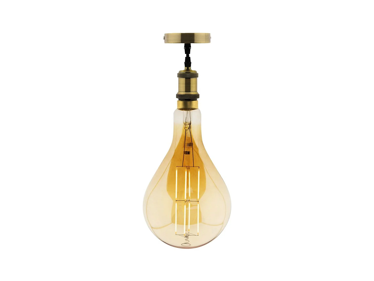 Ampoule LED géante E27 5W - Blanc chaud - 350lm 2500K - Kit de suspension inclus - Zenitech