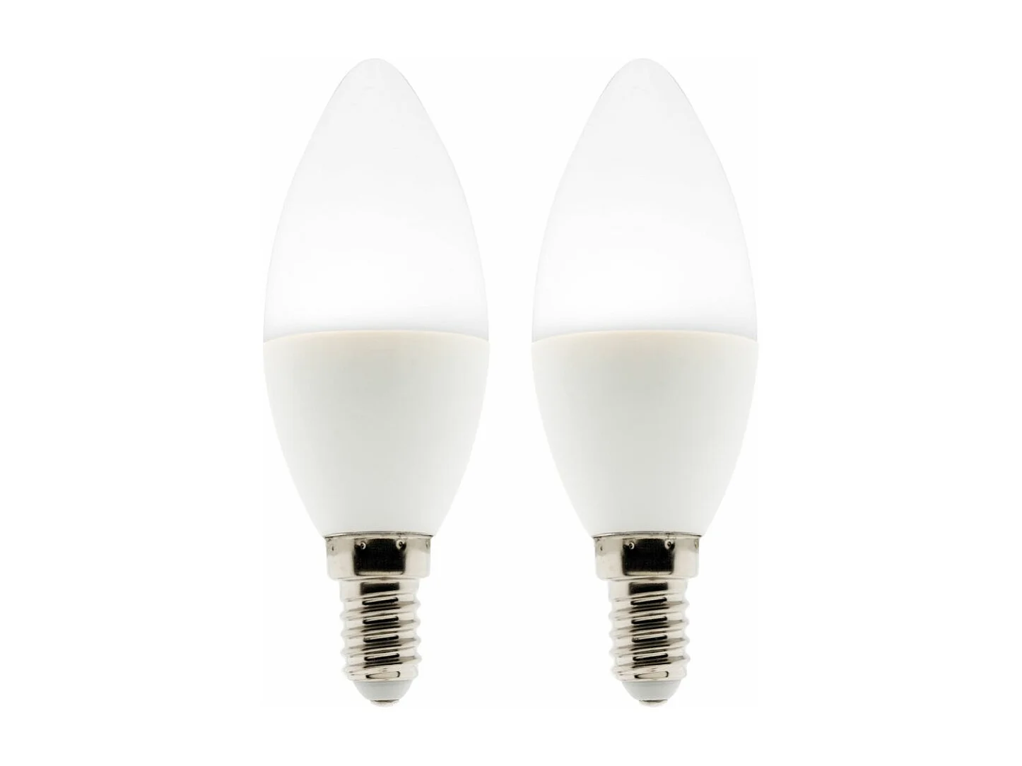 Lot de 2 ampoules flamme LED E14 - 5W - Blanc neutre - 400lm - 4000K - Elexity