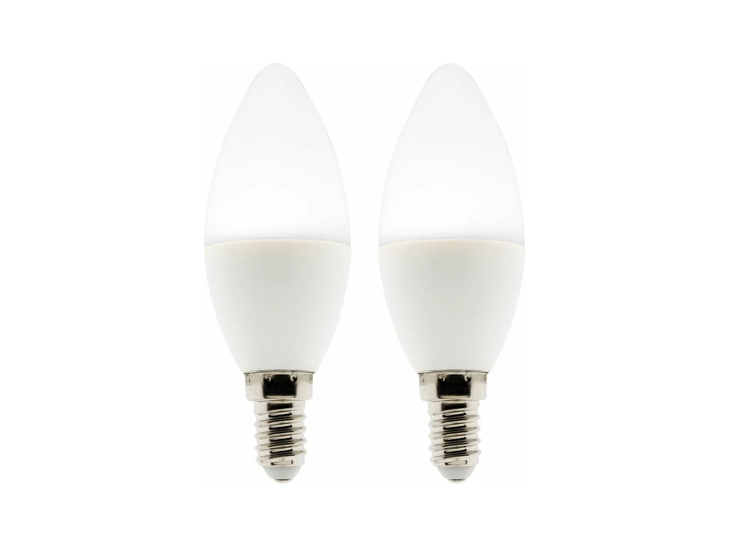Lot de 2 ampoules flamme LED E14 - 5W - Blanc neutre - 400lm - 4000K - Elexity