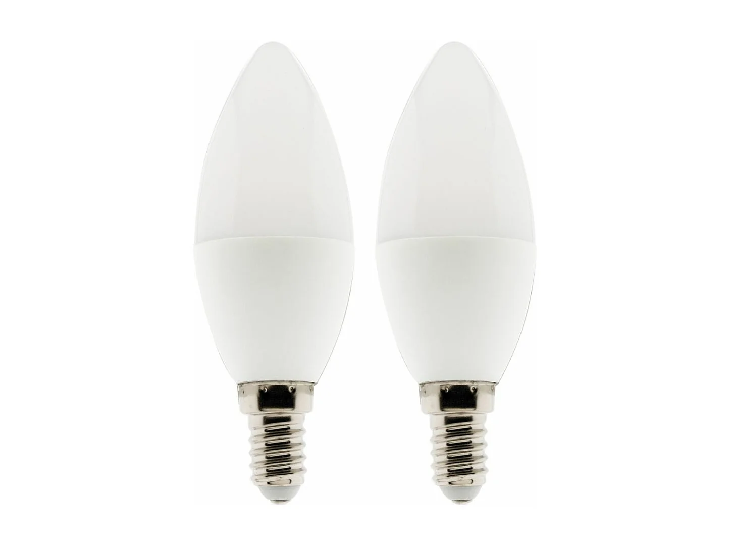 Lot de 2 ampoules flamme LED E14 - 5W - Blanc neutre - 400lm - 4000K - Elexity