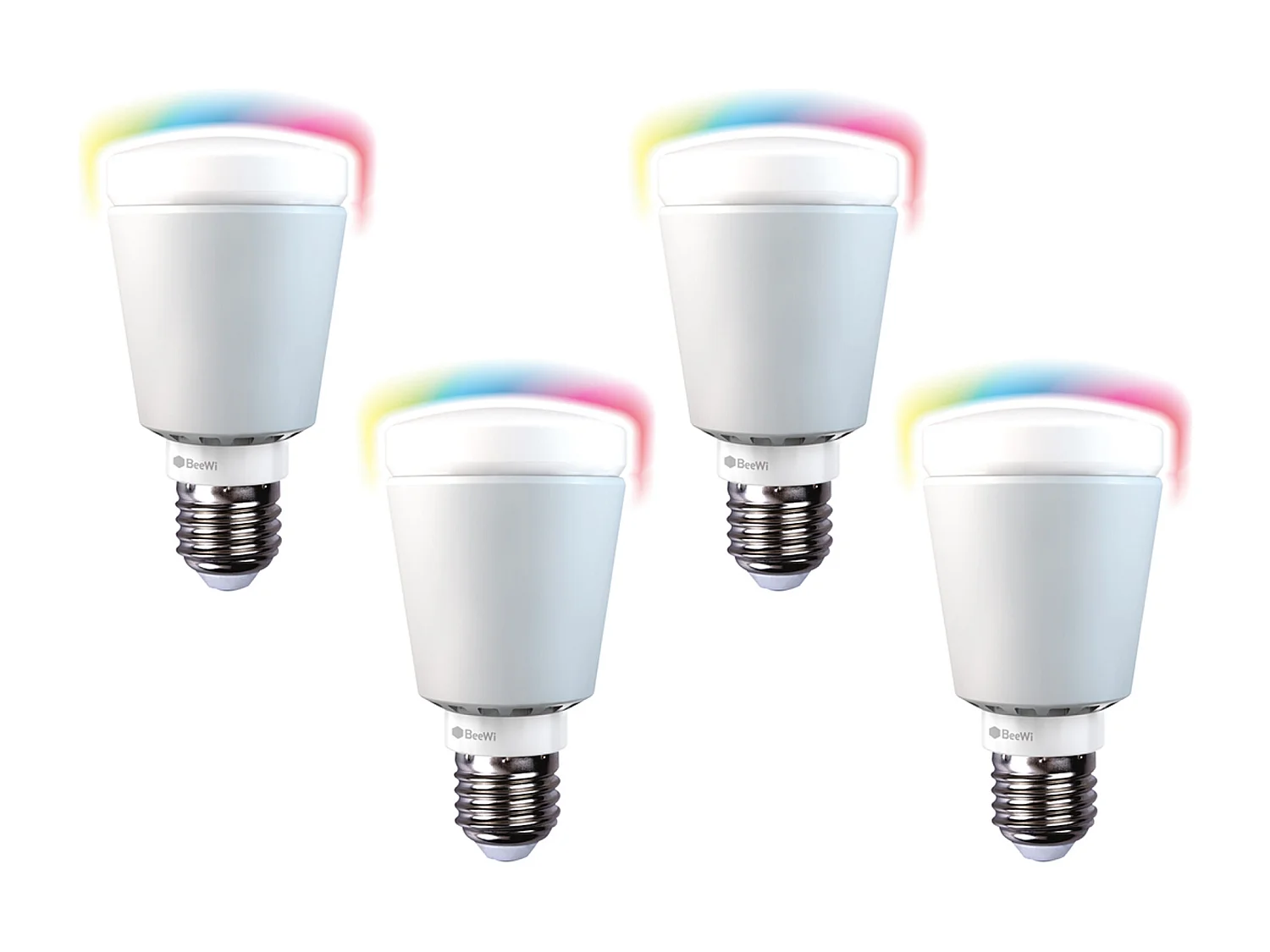 Pack de 4 ampoules LED multicolores connectées 7W B22 - Beewi