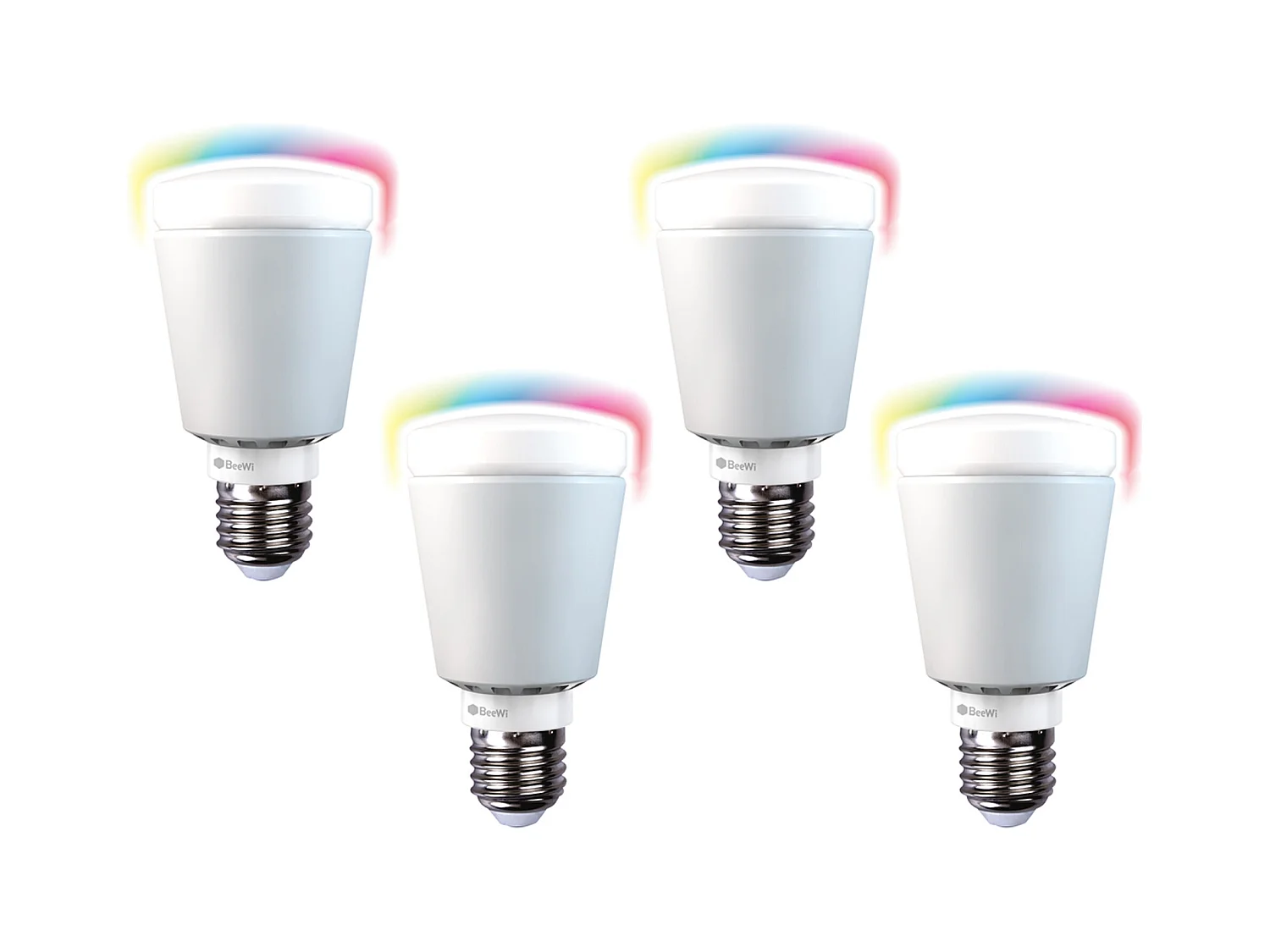 Pack de 4 ampoules LED multicolores connectées 7W B22 - Beewi