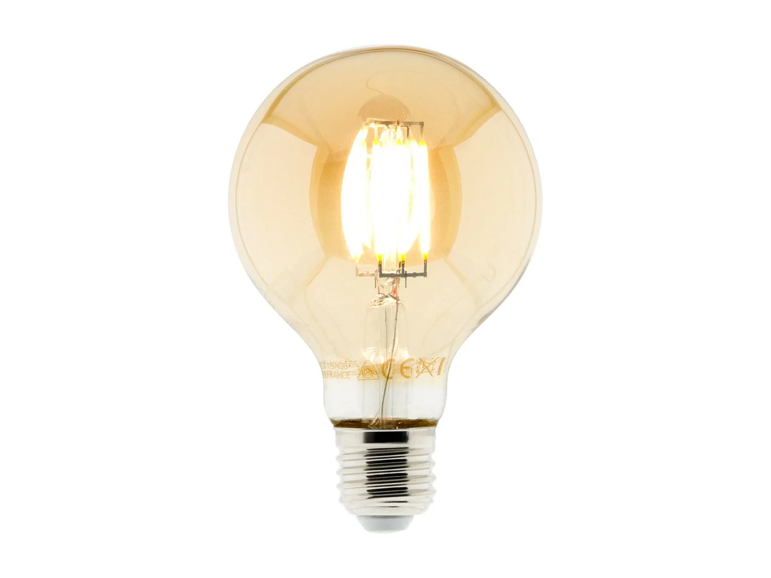 Ampoule déco filament LED ambrée 6W E27 - Elexity