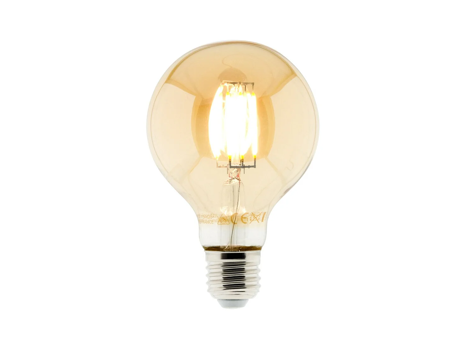 Ampoule déco filament LED ambrée 6W E27 - Elexity