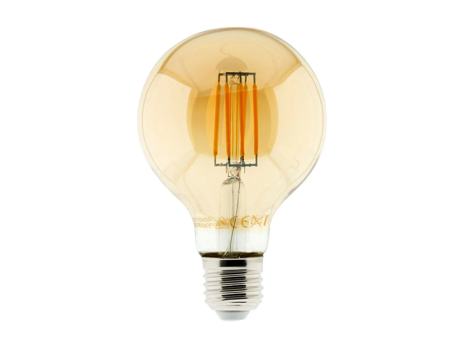 Ampoule déco filament LED ambrée 6W E27 - Elexity