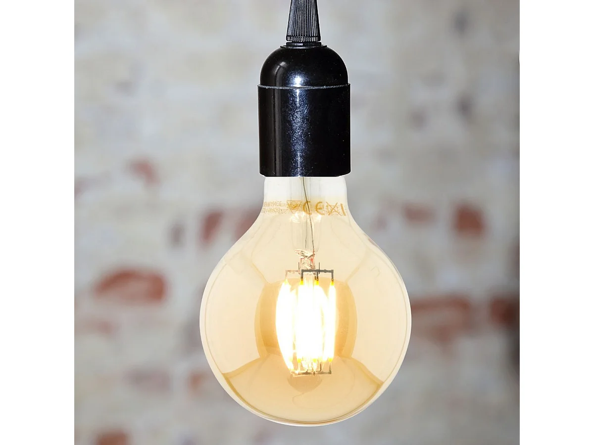 Ampoule déco filament LED ambrée 6W E27 - Elexity
