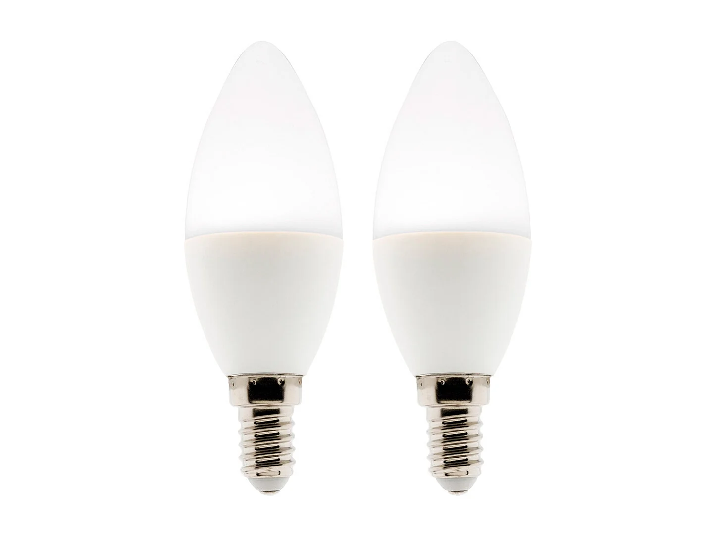 Lot de 2 ampoules LED Flamme 5W E14 400lm 6500K - Elexity