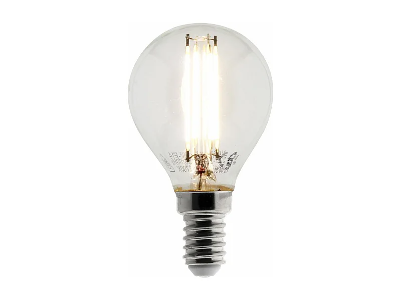 Ampoule déco filament LED sphérique 4W E14 470lm 2700K - Blanc chaud - Zenitech