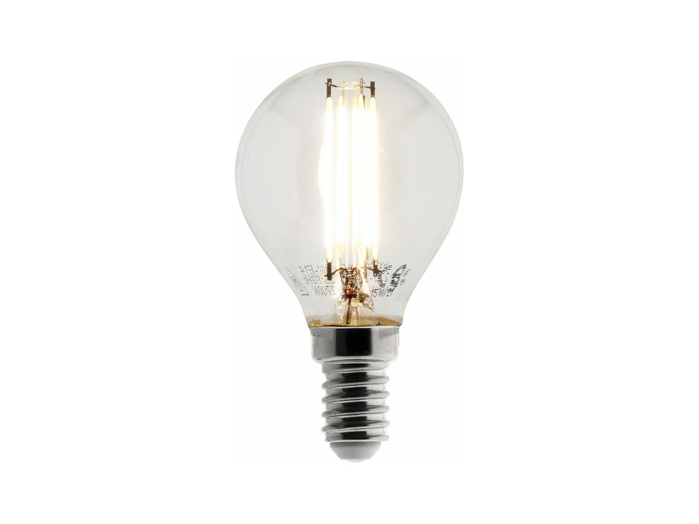 Ampoule déco filament LED sphérique 4W E14 470lm 2700K - Blanc chaud - Zenitech