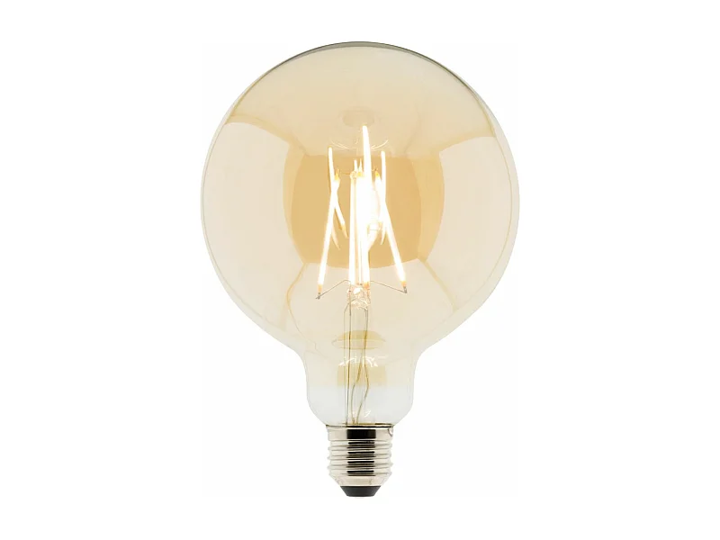 Ampoule déco filament LED ambrée 7W E27 720lm 2500K - Globe - Elexity