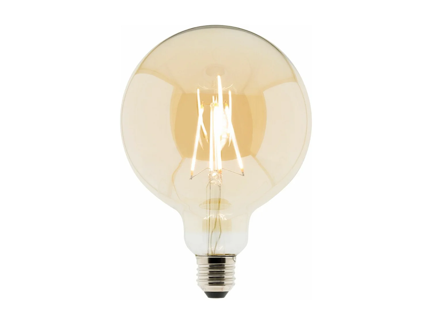 Ampoule déco filament LED ambrée 7W E27 720lm 2500K - Globe - Elexity