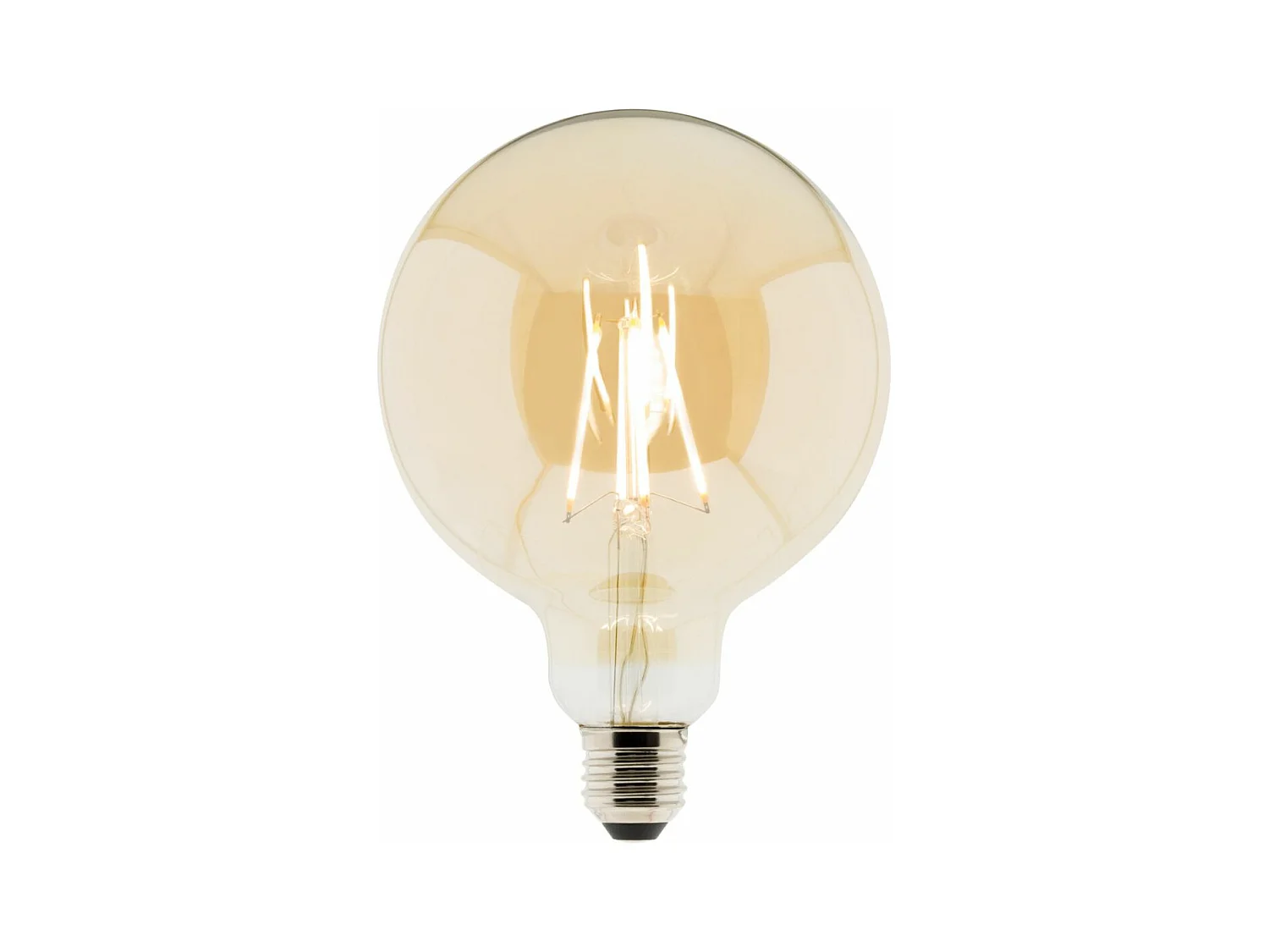 Ampoule déco filament LED ambrée 7W E27 720lm 2500K - Globe - Elexity