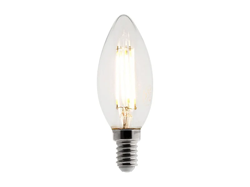 Ampoule déco filament LED Flamme 4W E14 470lm 2700K - Blanc chaud - Zenitech