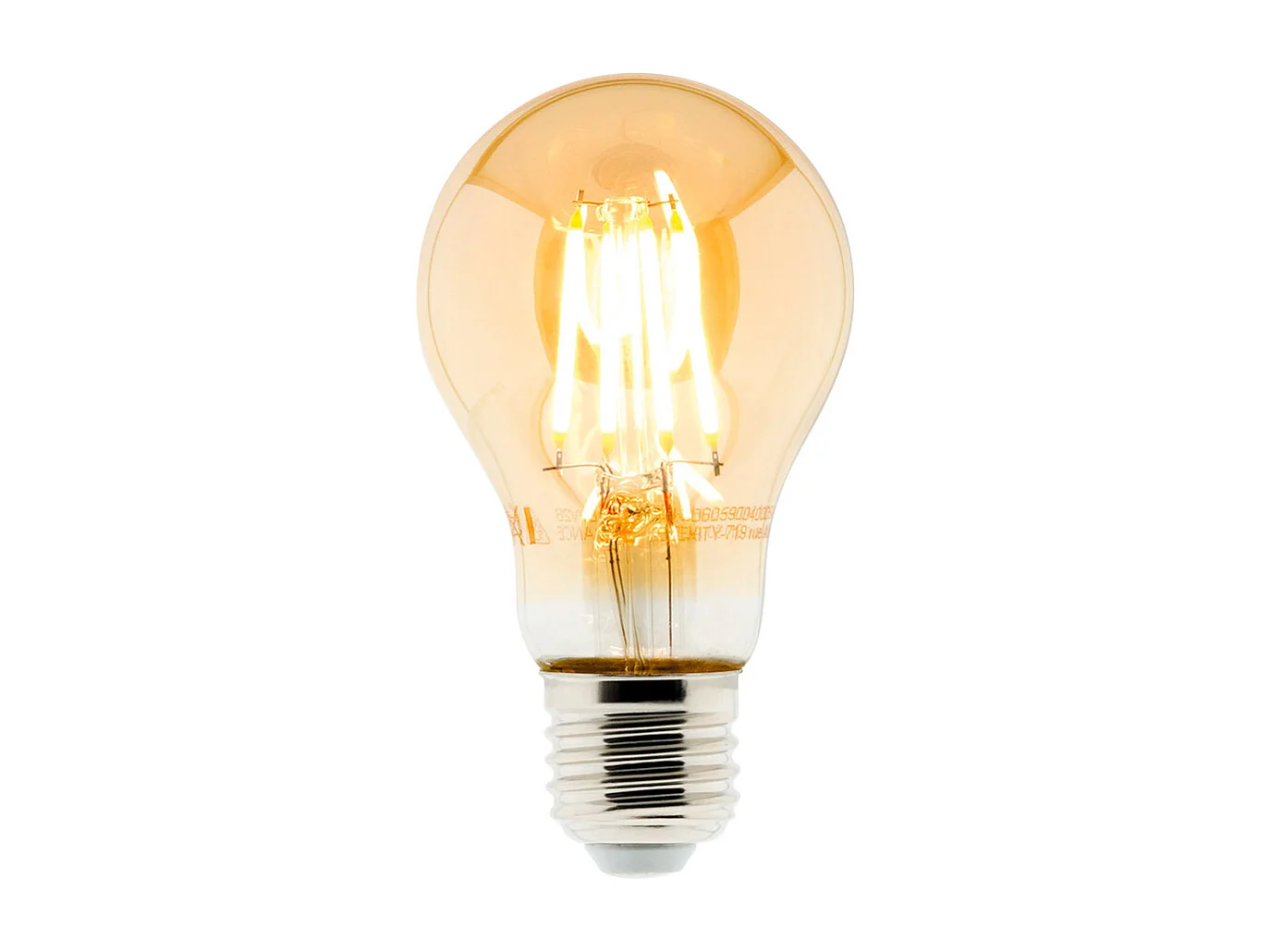 Ampoule déco filament LED ambrée 4W E27 2500K - Zenitech