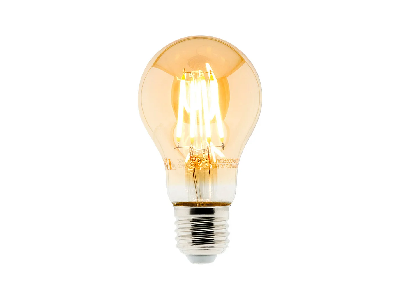 Ampoule déco filament LED ambrée 4W E27 2500K - Zenitech