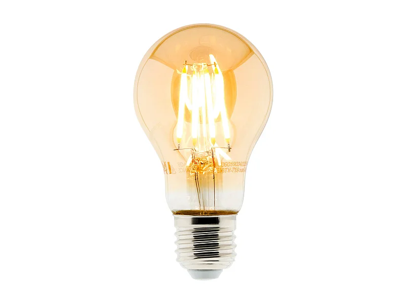 Ampoule déco filament LED ambrée 4W E27 2500K - Zenitech