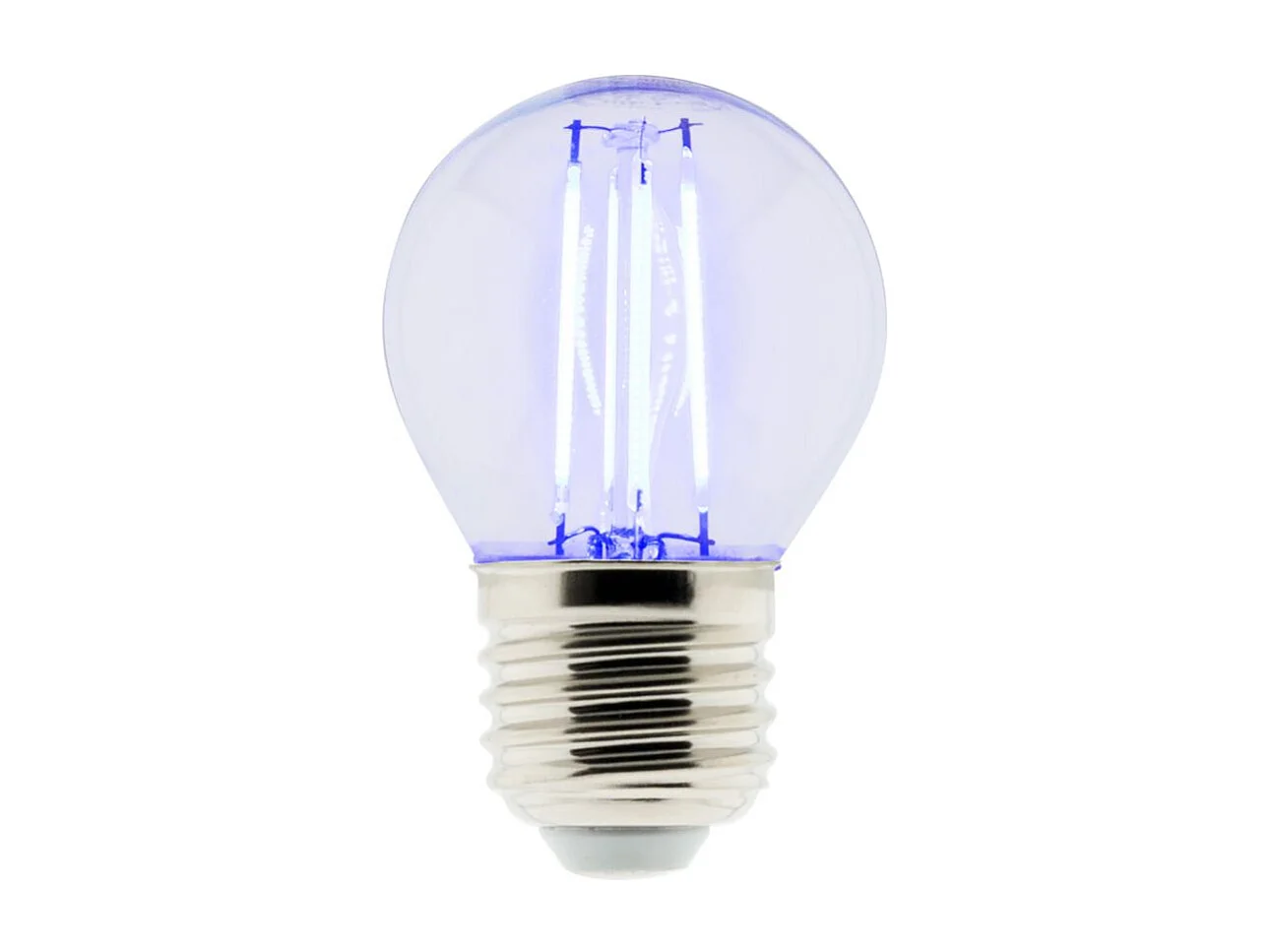 Ampoule LED déco filament - Bleu 3W E27 sphérique - Elexity