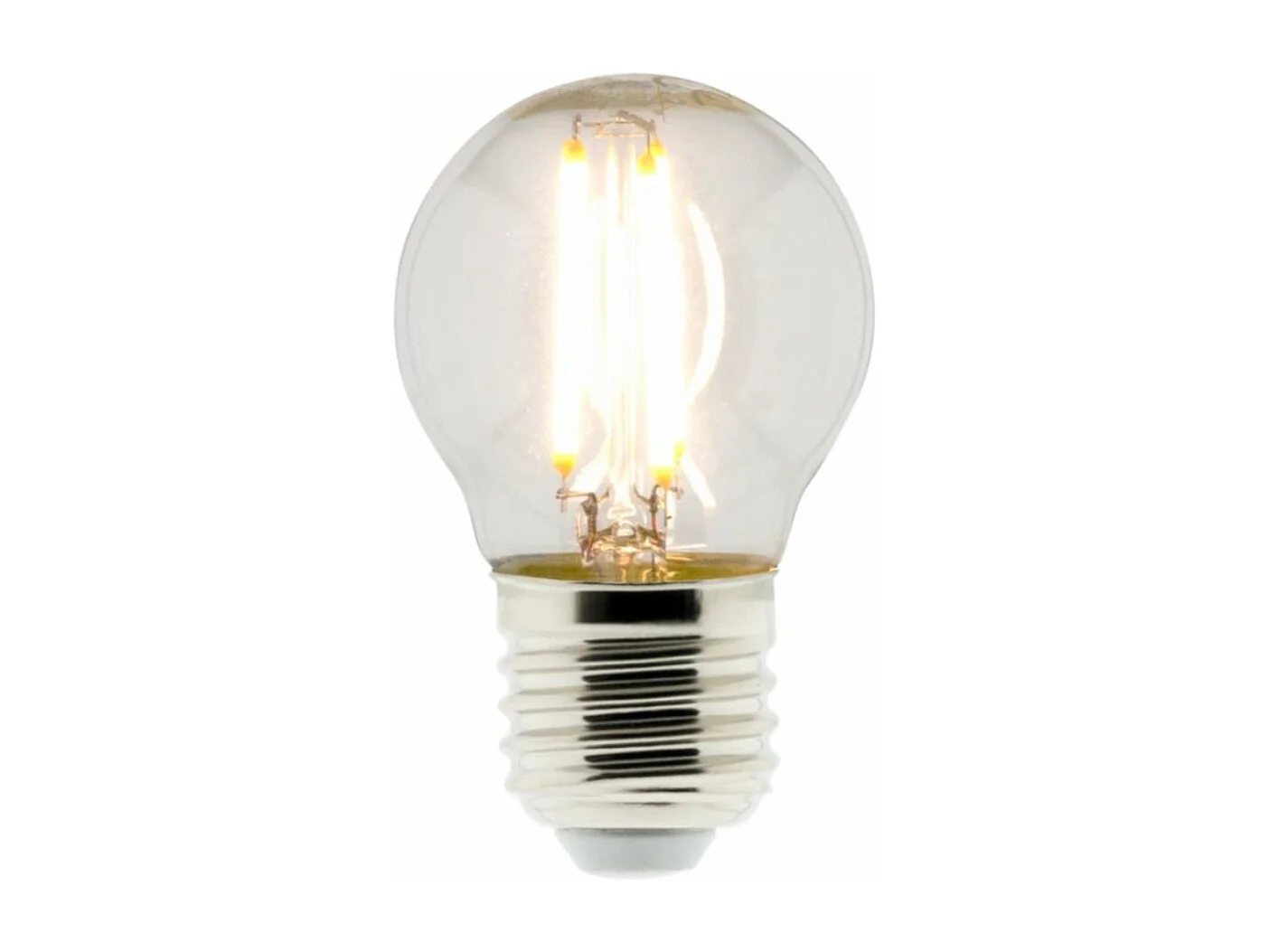 Ampoule déco filament LED sphérique 4W E27 470lm 2700K - Blanc chaud - Zenitech
