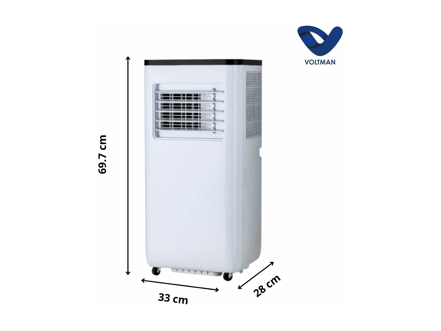 Climatiseur ventilateur déshumidificateur silencieux 2000W Classe A - Voltman