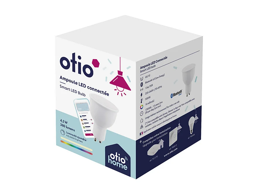 Spot LED connecté Bluetooth GU10 4W - Otio