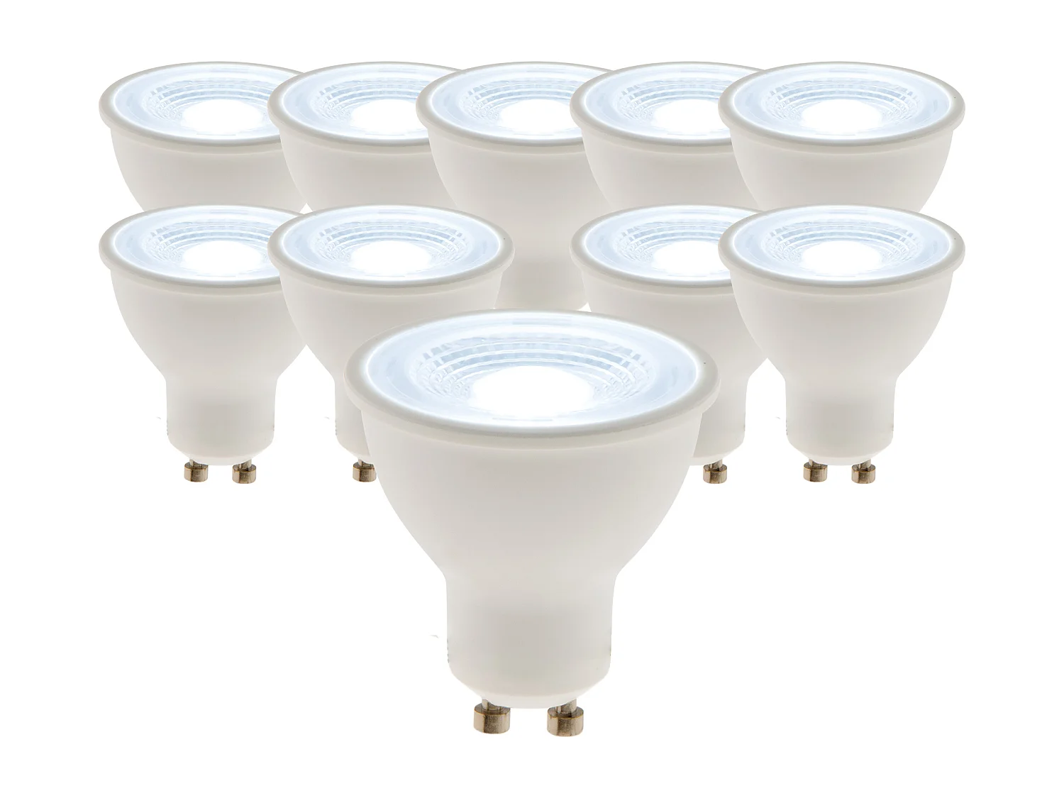 Lot de 10 spots LED 5W GU10 400lm 6500K - Zenitech