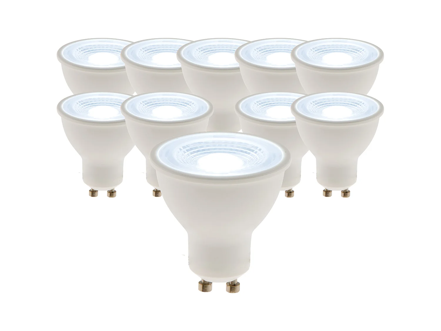 Lot de 10 spots LED 5W GU10 400lm 6500K - Zenitech