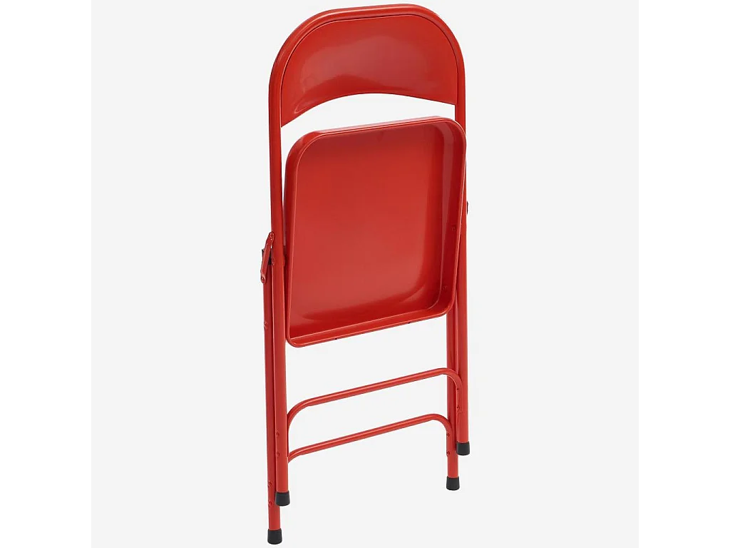Habitat - Chaise pliante en acier laqué - Rouge coquelicot - Macadam