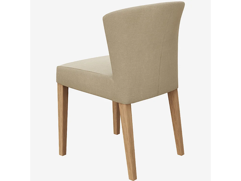 Habitat - Lot de 2 chaises en tissu - Grège - Valentina