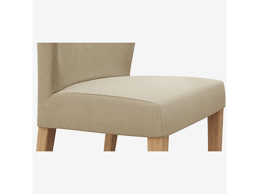 Habitat - Lot de 2 chaises en tissu - Grège - Valentina